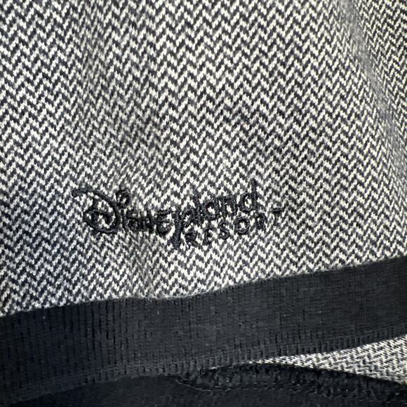 VTG Disneyland Resort Polo Shirt 2XL Tan Black Cotton Houndstooth Mickey Mouse - Picture 6 of 12